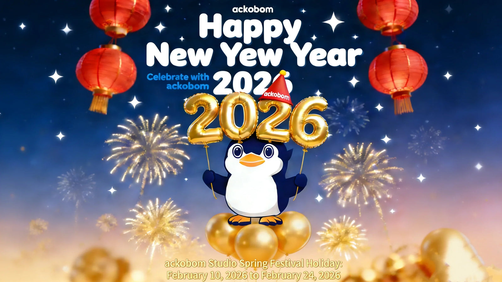 Ackobom Studio Spring Festival Holiday Notice